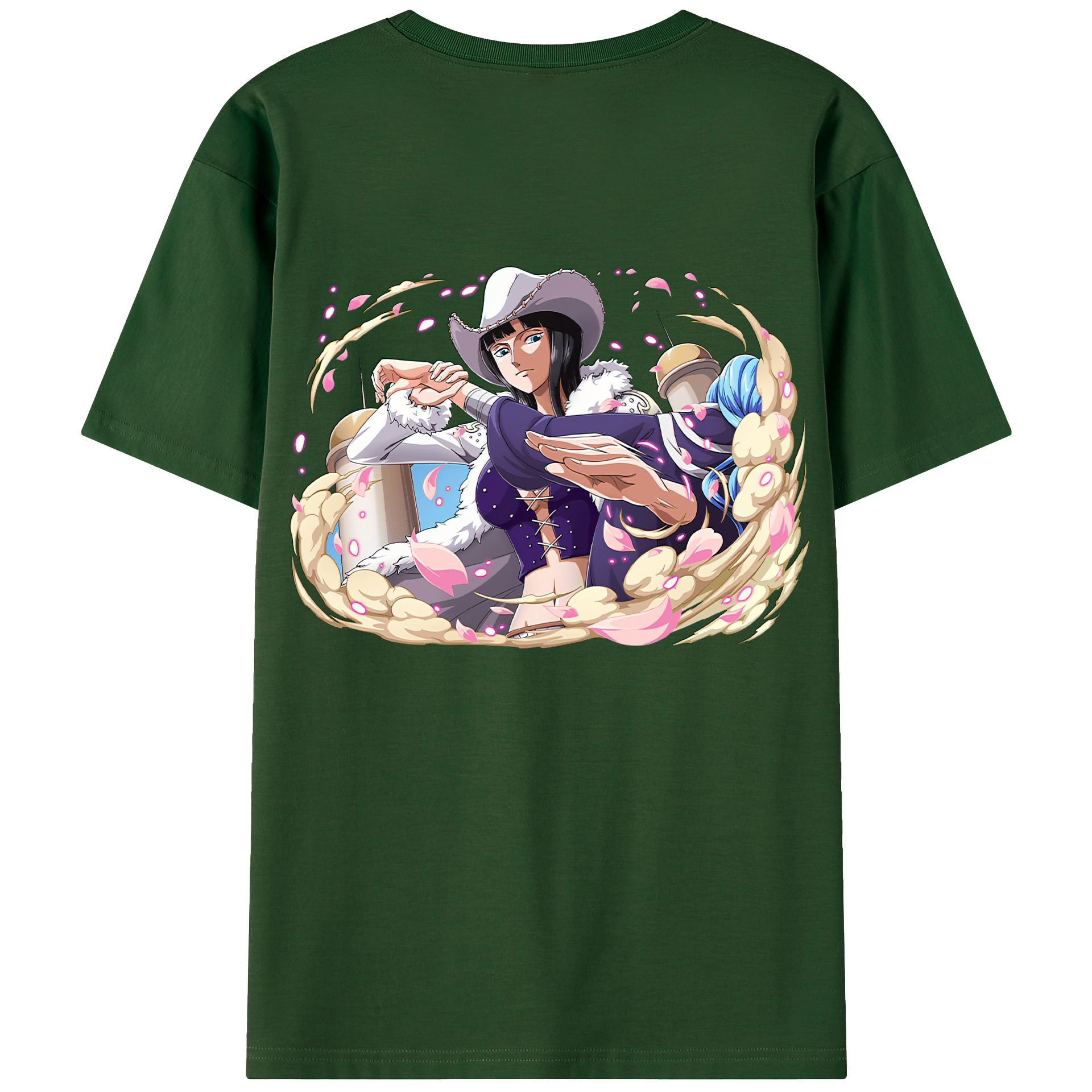ワンピース ニコ・ロビン ONE PIECE Nico Robin 綿100％半袖Tシャツ（背面プリント）